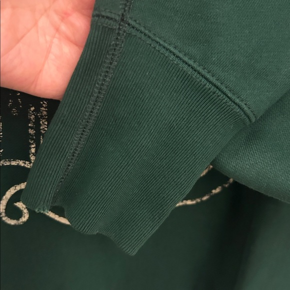 BURBERRY - Brit - Authentic Men’s Green Distressed Logo Sweatshirt size small - Picture 9 of 10